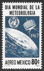 MEXICO 1967 WORLD METOEROLOGICAL DAY Airmail Sc C323 MNH