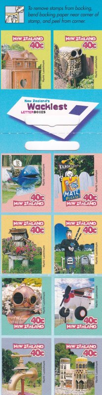 New Zealand # 1428a, Wackiest Letter Boxes,  Booklet, NH, 1/2 Cat.