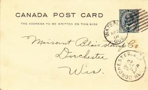 Canada 1 cent postal card. used