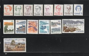 Canada 586-601 Set MNH Various