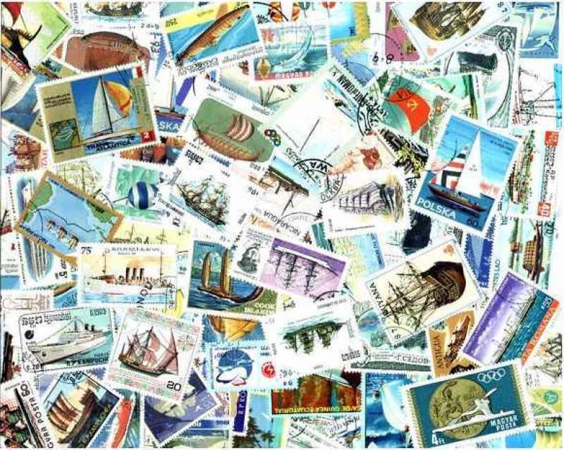 Ships on Stamps Collection 300 Different Stamps Worldwide Other