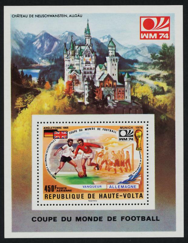 Upper Volta C196 MNH World Cup Winners, Sports, Soccer, Football, Flags