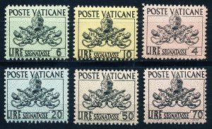 Vatican City #J13-J18  Set of 6 MNH