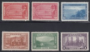 Canada #241, 241a, 242-245 Mint