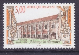 France 2635 MNH 1998 Citeaux Abbey 900th Anniversary Issue Very Fine