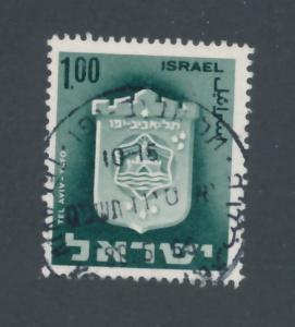 Israel 1965  Scott 290 used - £1, Arms of  Tel Aviv-Jaffa