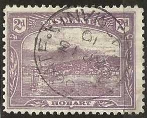 Tasmania 104, used,  Perfin: T. 1905.  (A922)
