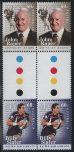 Australia 2012 MNH Sc 3628-3629 60c John Raper, Billy Slater Gutter