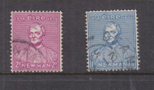 IRELAND, 1954 Cardinal Newman pair, used.