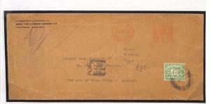AO23 1934 GB Scotland *Inchinnan* Undelivered Cover 1/2d CHARGE MARK Postage Due