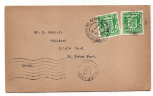 Guernsey 1941 Occupation 2 x 1/2d Local cover WS37400