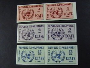 PHILIPPINES # 516a-518a-MINT/NEVER HINGED---COMPLETE SET OF IMPERF PAIRS---1947