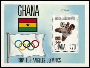 Ghana 950, MNH, Los Angeles Olympic Football Winners souvenir sheet