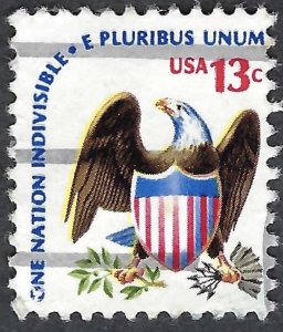 United States #1596 13¢ Eagle and Shield (1975). Used.