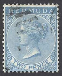 Bermuda Sc# 20 Used 1886 2p blue Queen Victoria