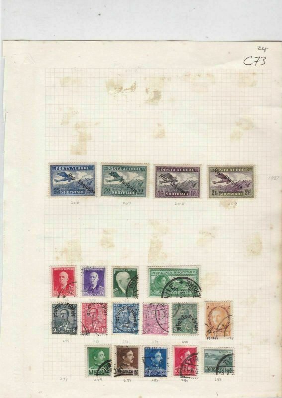 albania early stamp+overprints  ref 10532