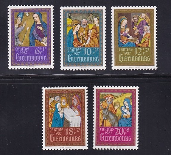 Luxembourg   #B362-B366  MNH   1990  Christmas