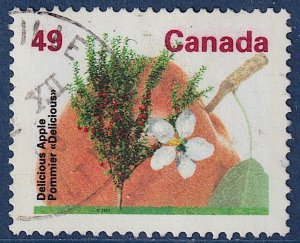 Canada - 1992 - Scott #1364 - used - Delicious Apple Tree