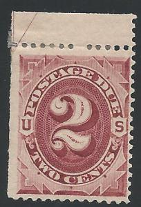 Scott J16, Pos 1, Original Gum, Postage Due Issues