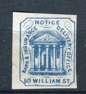 USA; Classic 1860s Local Post type of issue mint assumed reprint,Delivery Office