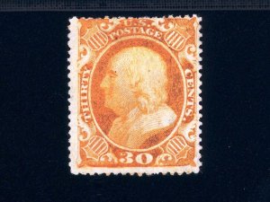 USAstamps Unused FVF US 1860 Franklin Stamp Scott 38 NG