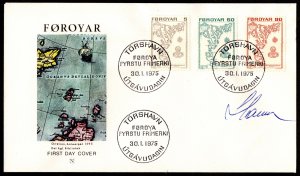 1975, Faroe Islands FDC, Sc 7, 9, 13