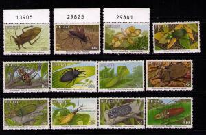 BELIZE Sc#1035-1046 MNH FVF Set 12 Insects