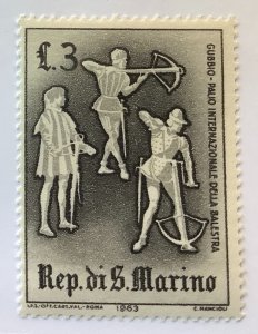 San Marino 1963 Scott 556 MH - 3L, Gubbio International Crossbow Competition