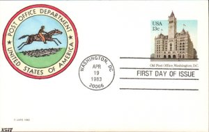 #UX99 Old Washington Post Office Kribbs FDC