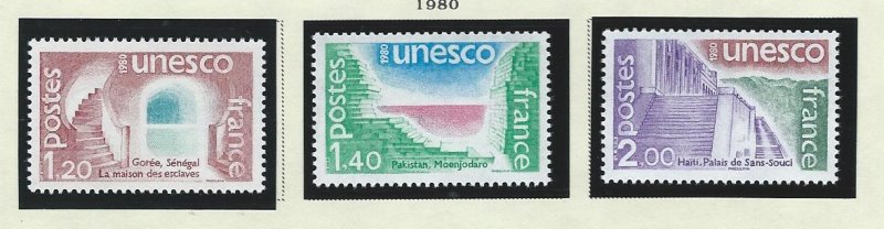 France Unesco mnh  Scott Cat # 2021-2023