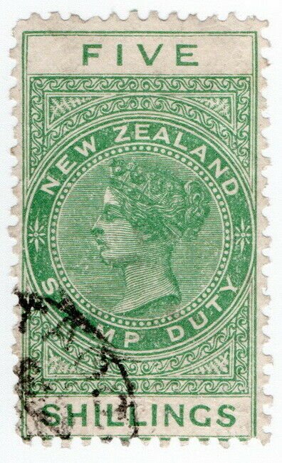 (I.B) New Zealand Revenue : Stamp Duty 5/-