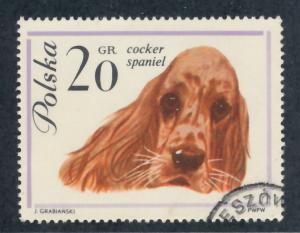 Poland 1963  Scott 1115 CTO - 20g, dogs, Cocker Spaniel