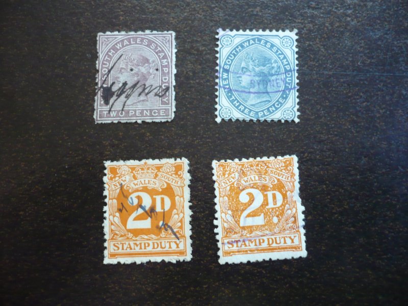 Stamps - New South Wales - Stamp Duty - Used 4 Stamps