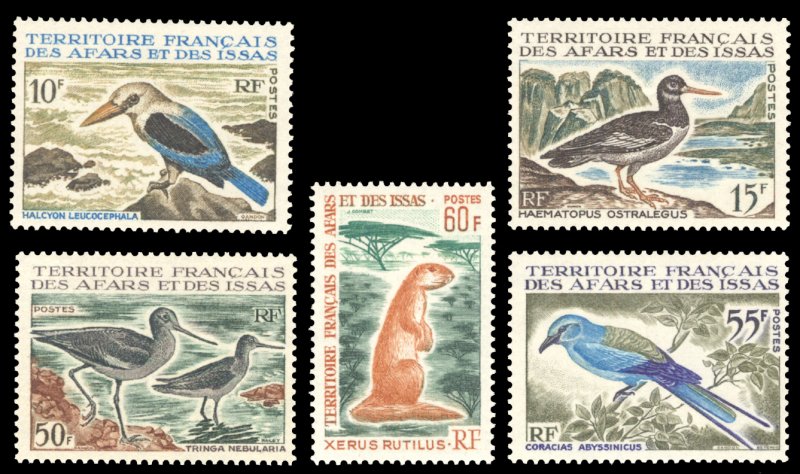 Afars and Issas 1967 Scott #310-314 Mint Never Hinged