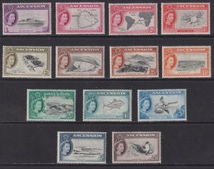 1956 Ascension QE Queen Elizabeth portrait set MVLH Sc# 62 / 74 $143.20 Stk 4