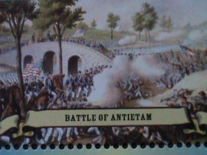 ​ANTIQUE-BARBUDA -AMERICAN CIVIL WAR-THE BATTLE FIELDS MNH SHEET VERY FINE