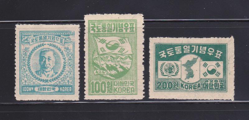 Korea 119-121 Set MNH Various