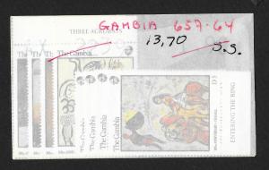 GAMBIA Sc#657-664 Mint Never Hinged Short Set