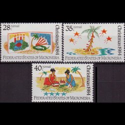 MICRONESIA 1984 - Scott# C7-9 Christmas Set of 3 NH