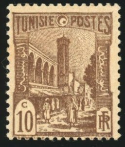 TUNISIA Sc 78A Mint Hinged - 1946 10c - Mosque, Tunis