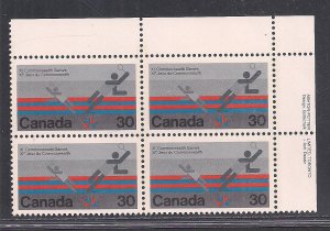 CANADA SC# 758  PL   B/4 UR   FVF/MNH  1978