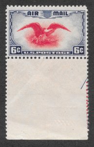 C23c MNH 6c. Air Mail,  Color Error, Certified,  Free Insured Shipping