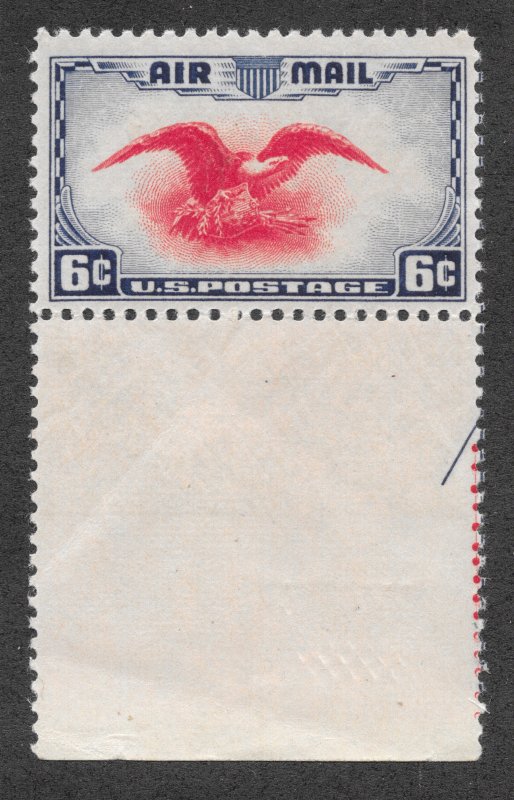 C23c MNH 6c. Air Mail,  Color Error, Certified,  Free Insured Shipping