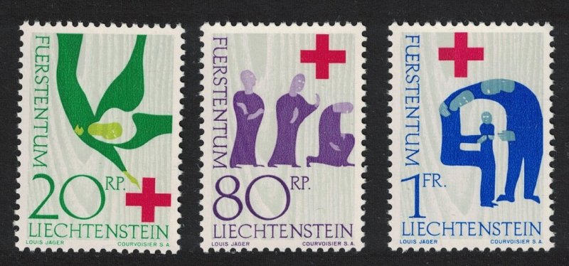 Liechtenstein Red Cross Centenary 3v 1963 MNH SC#376-378 SG#424-426 MI#428-430
