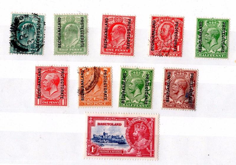 British Bechuanaland KEVII/KGV Collection of 10 Mint/VFU X5514