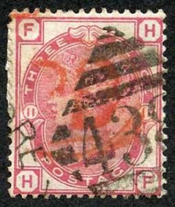 SG143 3d Rose plate 11 with Black and RED postmarks