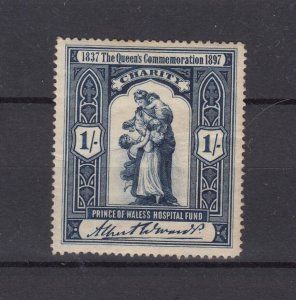 GB QV 1897 1/- Prince Of Wales Charity MH BP9820