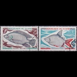 CHAD 1969 - Scott# 218-9 Fish 2-3f CTO