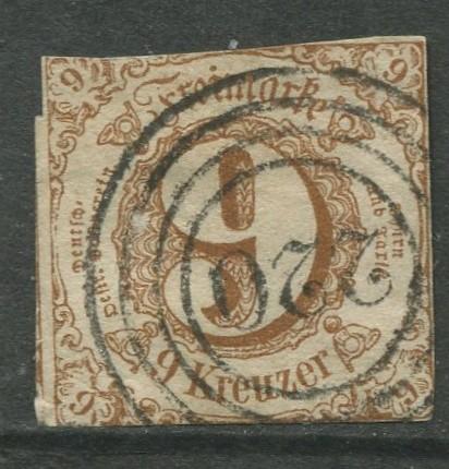 Thurn and Taxis - Scott 55 - Definitive -1862 - Used - 9kr Stamp