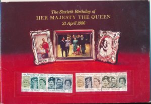 U.K 1986 60th BIRTHDAY OF THE QUEEN PRESENTATION PACK 